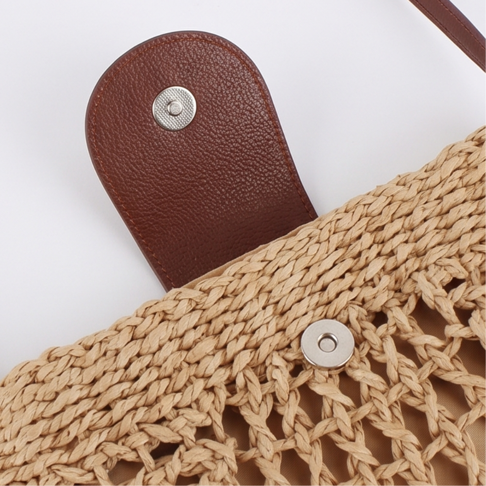 Boheme™ - Woven Straw Crossbody Bag for Effortless Summer Style