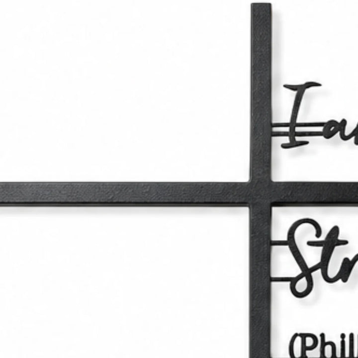 Veluna – Metal Scripture Cross Wall Decor with Biblical Affirmations