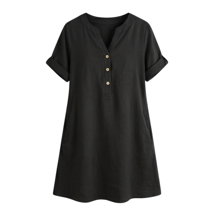 Sunhara™ – Breezy V-Neck Boho Sundress with Pockets
