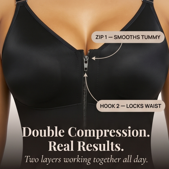 Sculptessa™ – Zip-Up Tummy Control Shapewear Bodysuit