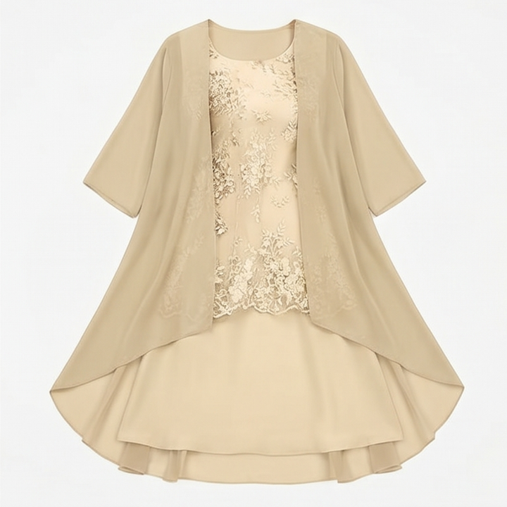 Florenza™ – Elegant Lace and Chiffon Dress Set