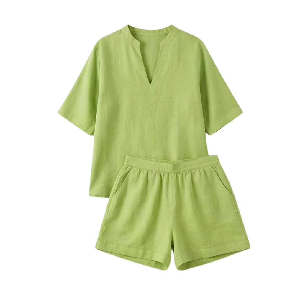 Veluna™ – Breezy V-Neck Summer Set