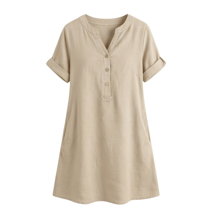 Sunhara™ – Breezy V-Neck Boho Sundress with Pockets