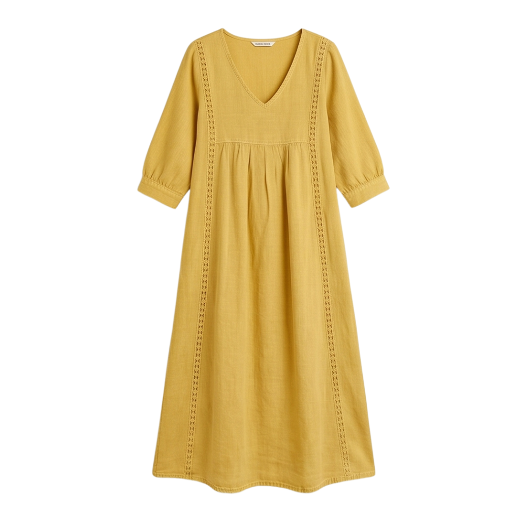 Virella™ – Relaxed Midi Dress with Pockets