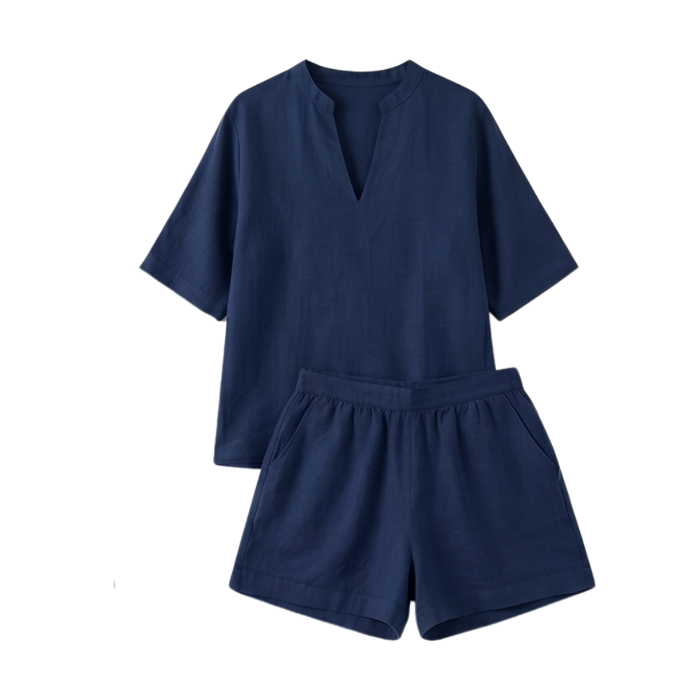 Veluna™ – Breezy V-Neck Summer Set