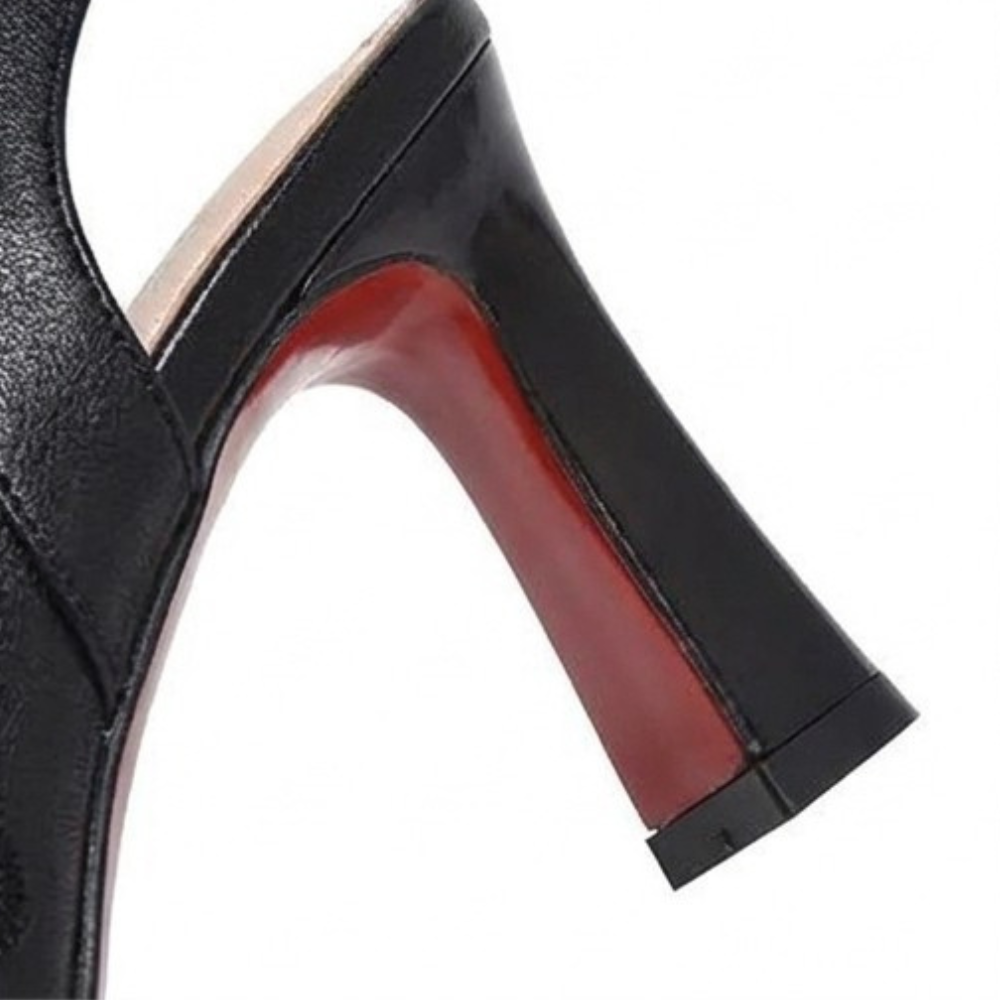 Floriva™ - Floral Cut-Out Pointed-Toe Slingback Heels