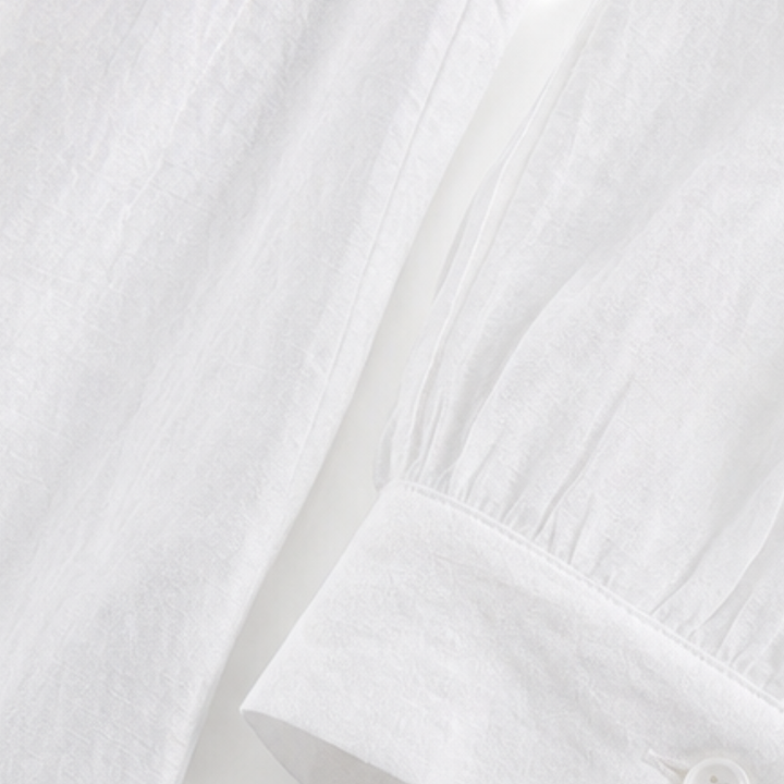 Costera – Flowy Pintuck Shirt Dress, Linen-look, Midi Length