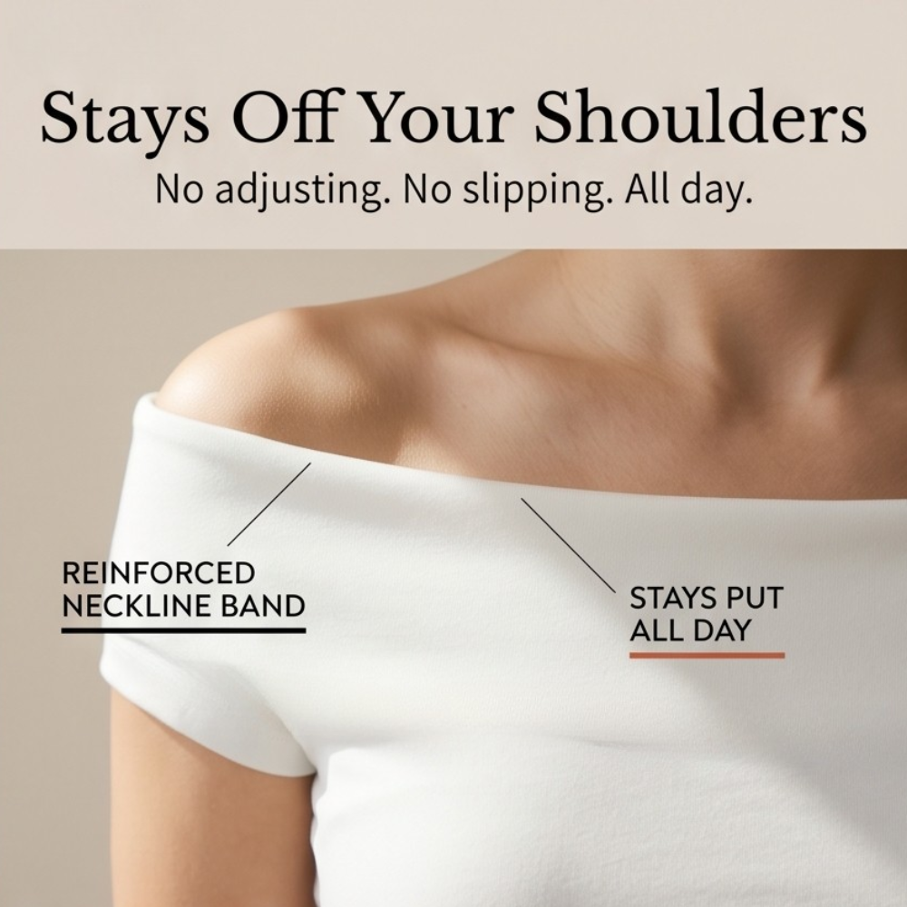 Velora™ – Off-Shoulder Slim Fit Top