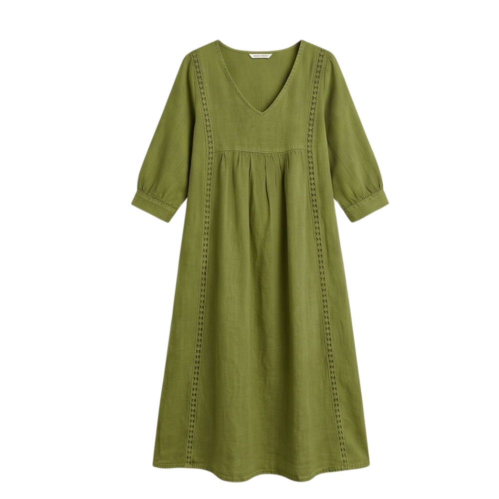 Virella™ – Relaxed Midi Dress with Pockets