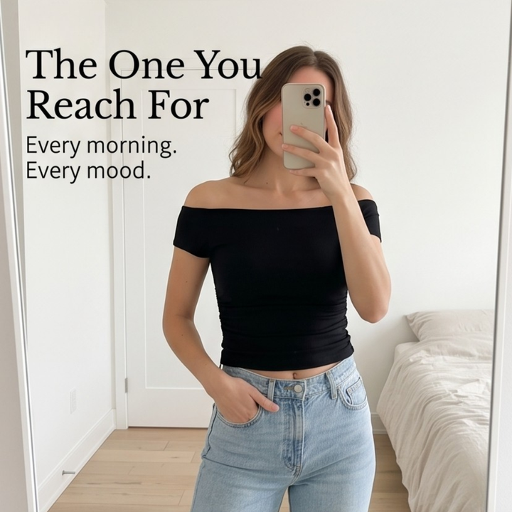 Velora™ – Off-Shoulder Slim Fit Top