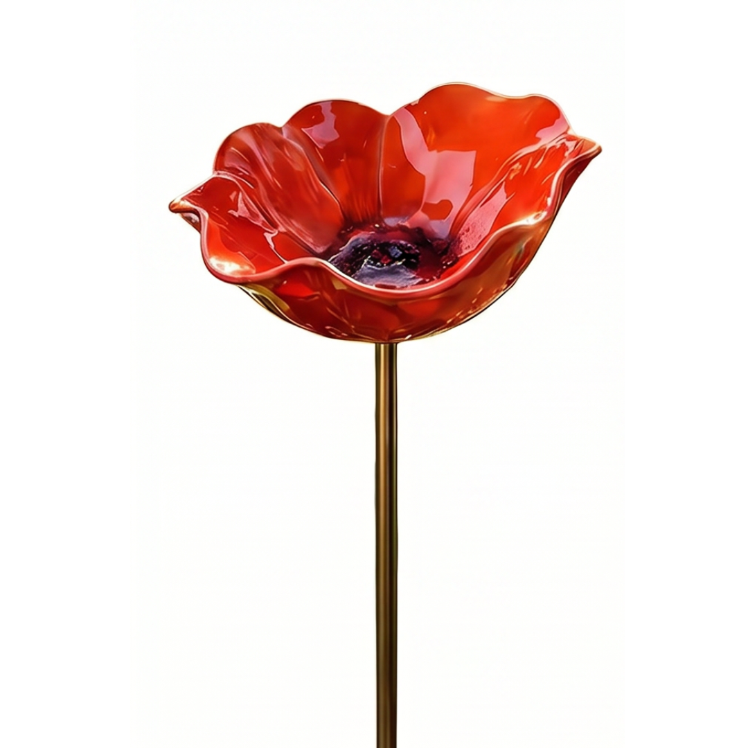 Petalune™ – Handcrafted Flower Bird Bath Garden Stake