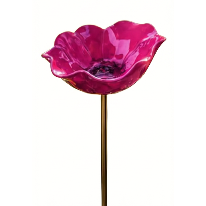 Petalune™ – Handcrafted Flower Bird Bath Garden Stake