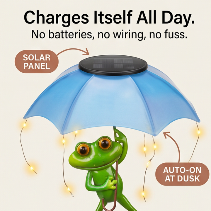 Magic Frog™ – Solar Garden Lamp with Bird Feeder
