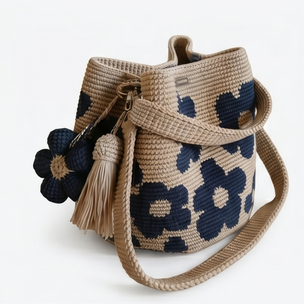 Bloomara™ – Handmade Crochet Flower Tote Bag