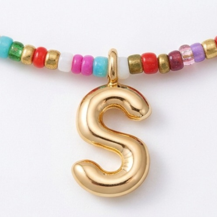 Liora™ Colorful Beaded Initial Necklace