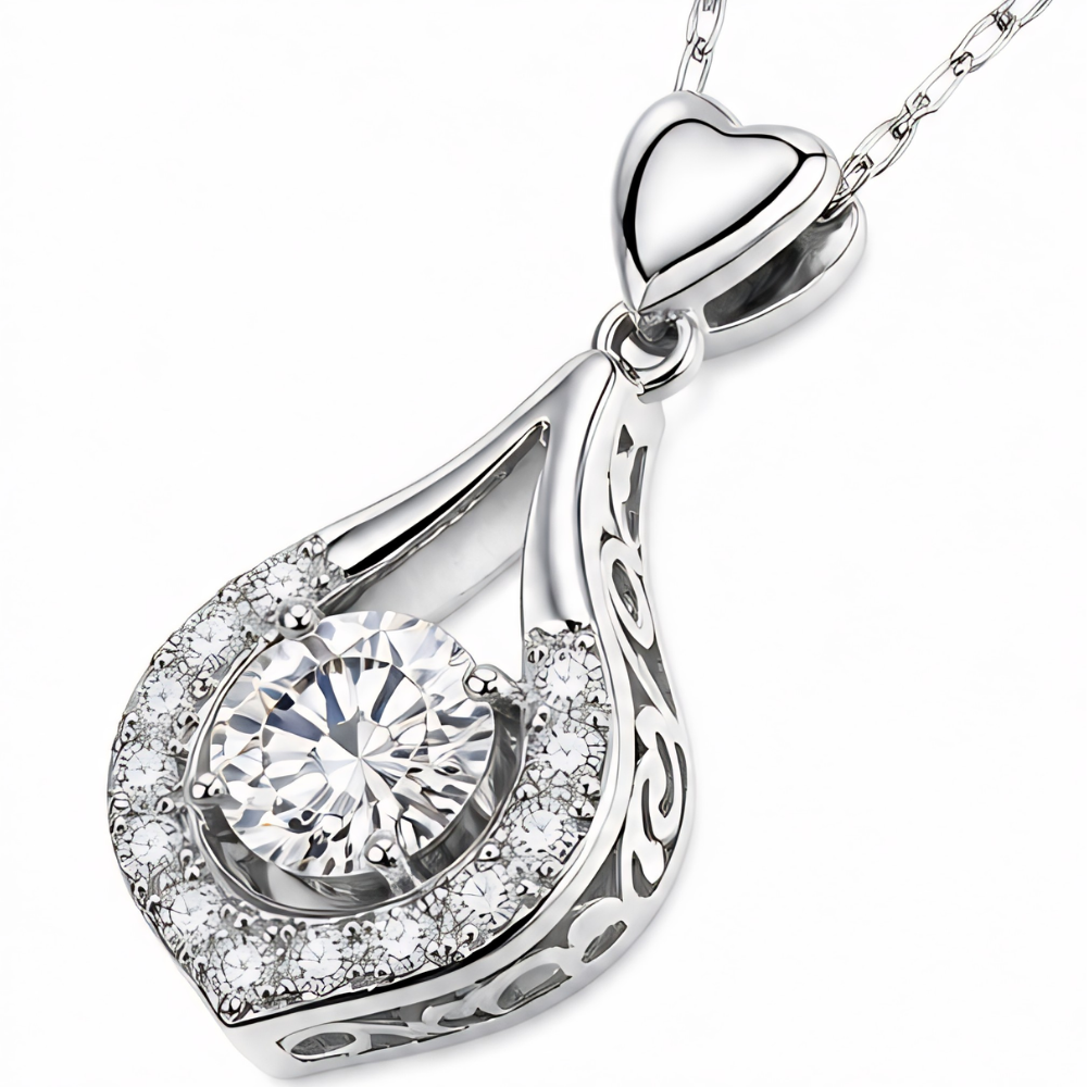 Lunavia™ – Dancing Stone Teardrop Pendant Necklace