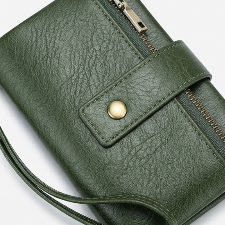 Veluna™ Long Wallet with Phone Pocket and Wrist Strap
