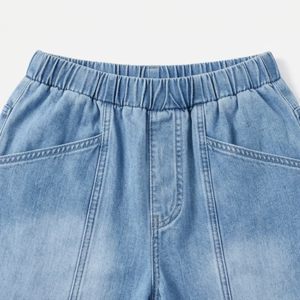 Loméa™ – Relaxed Elastic Waist Denim Trousers
