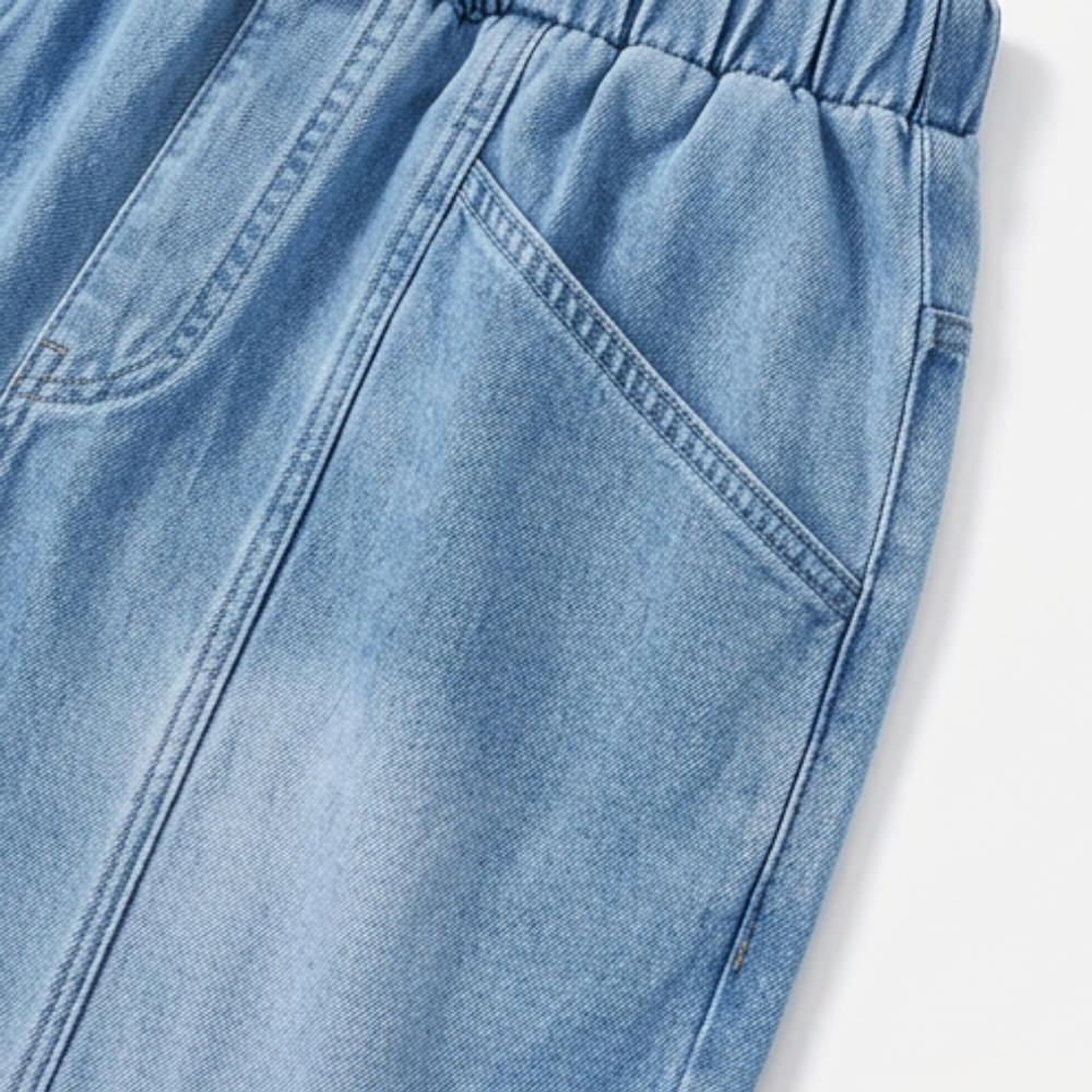 Loméa™ – Relaxed Elastic Waist Denim Trousers