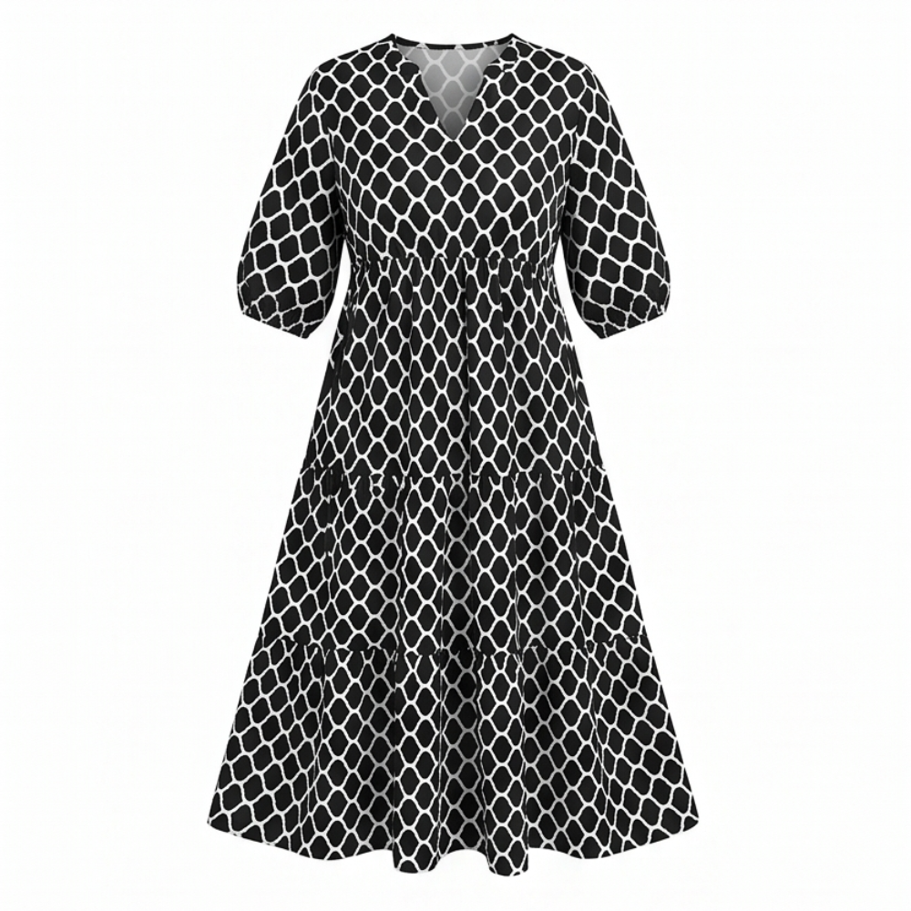 Curvella™ – Boho Maxi Dress with Pockets