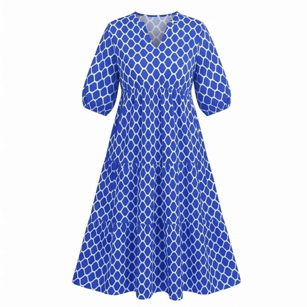 Curvella™ – Boho Maxi Dress with Pockets