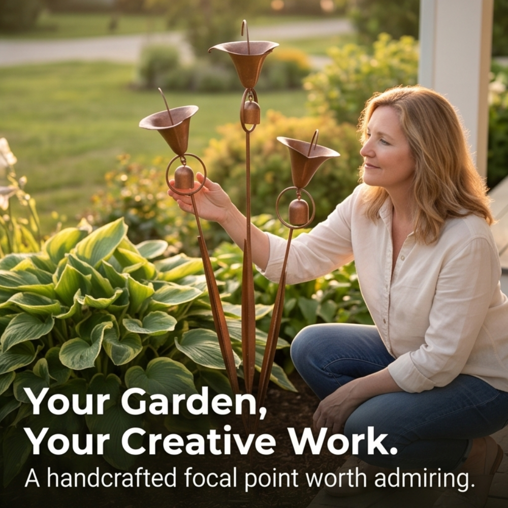 Lyralea™ – Calla Lily Garden Stake with Bell Chimes