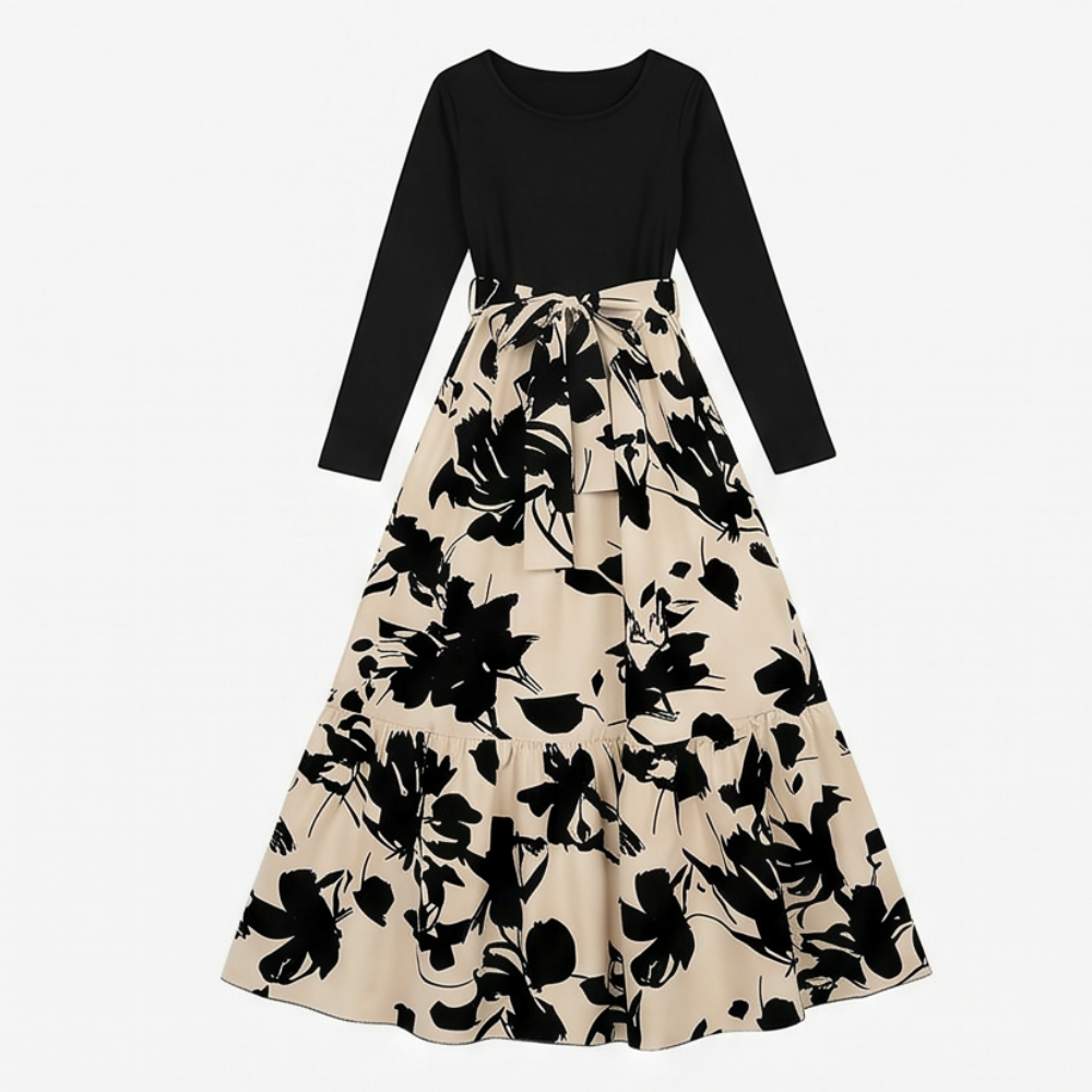 Florenza™ – Floral Tie-Waist Maxi Dress
