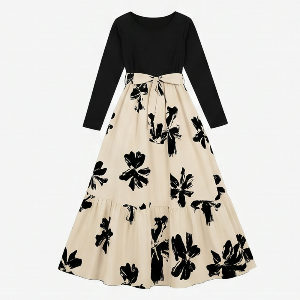 Florenza™ – Floral Tie-Waist Maxi Dress