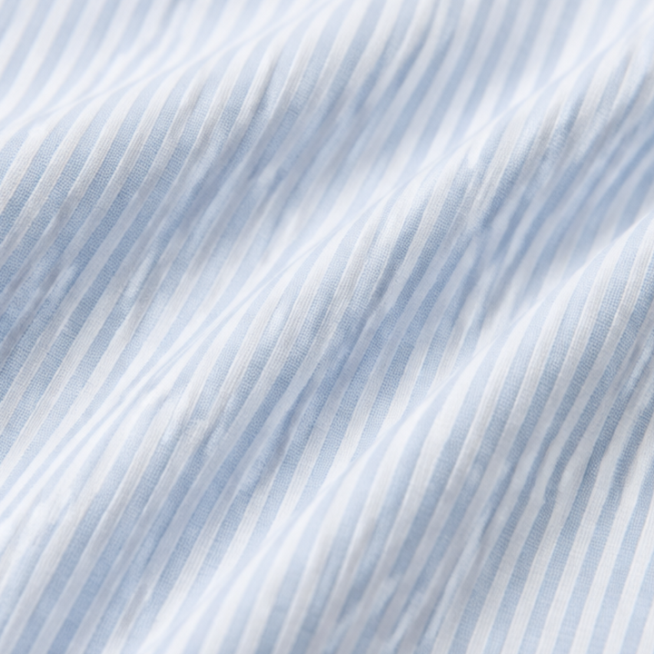 Lunavia™ – Striped Henley Top with Slimming Stripe Panel