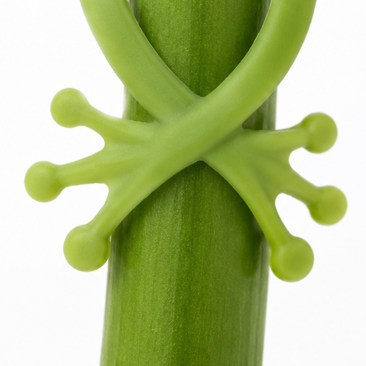 Hoppity – Bendable Silicone Frog Plant Clips, Set of 5 Cute Garden Decor