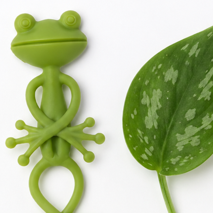 Hoppity – Bendable Silicone Frog Plant Clips, Set of 5 Cute Garden Decor