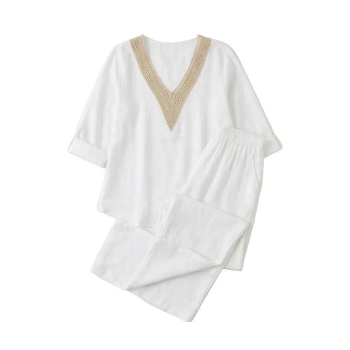 Lunavia™ – Crochet V-Neck Set