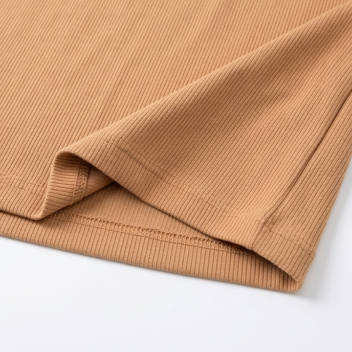 Saviya™ – Ribbed V-Neck Top and Midi Skirt Set