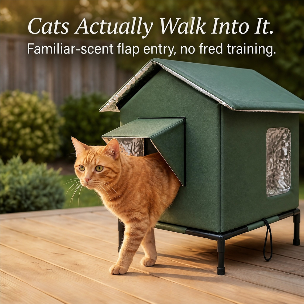 CatHaven™ – Waterproof Cat House with Thermal Lining