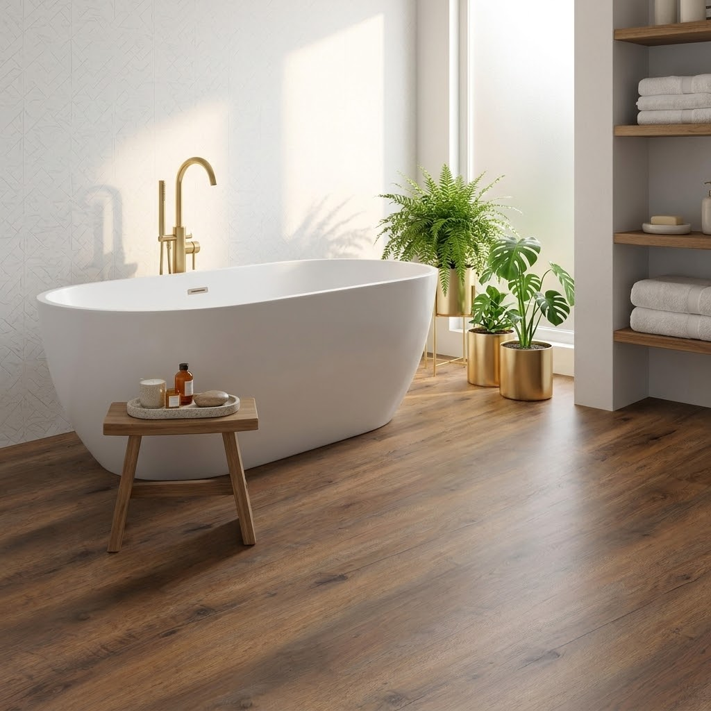 Plankly™ – Waterproof Wood-Grain Floor Roll