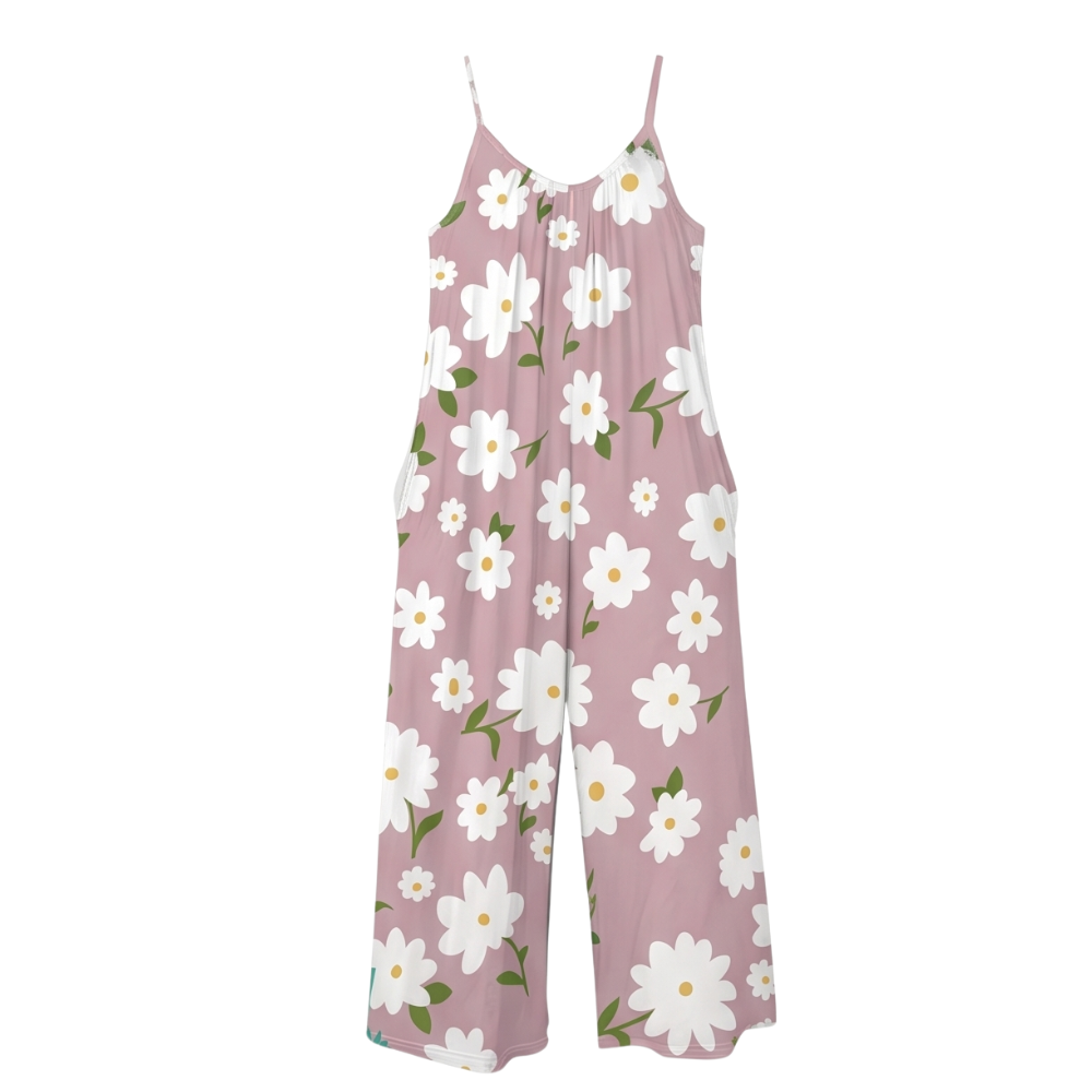 Sunara™ – Floral Wide-Leg Jumpsuit for Curves