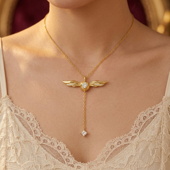 Veloisse™ – Winged Lariat Pendant Necklace