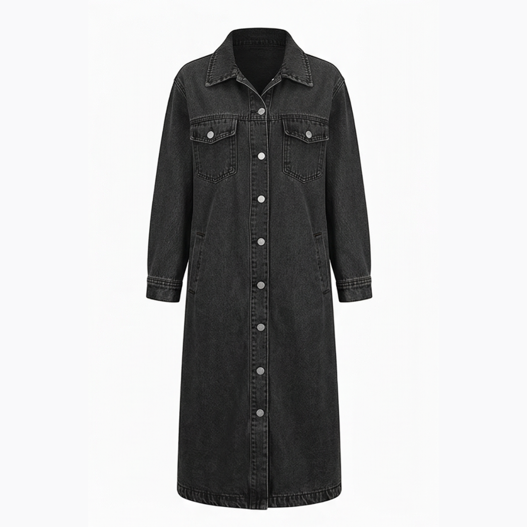 Denara™ – Longline Oversized Denim Coat