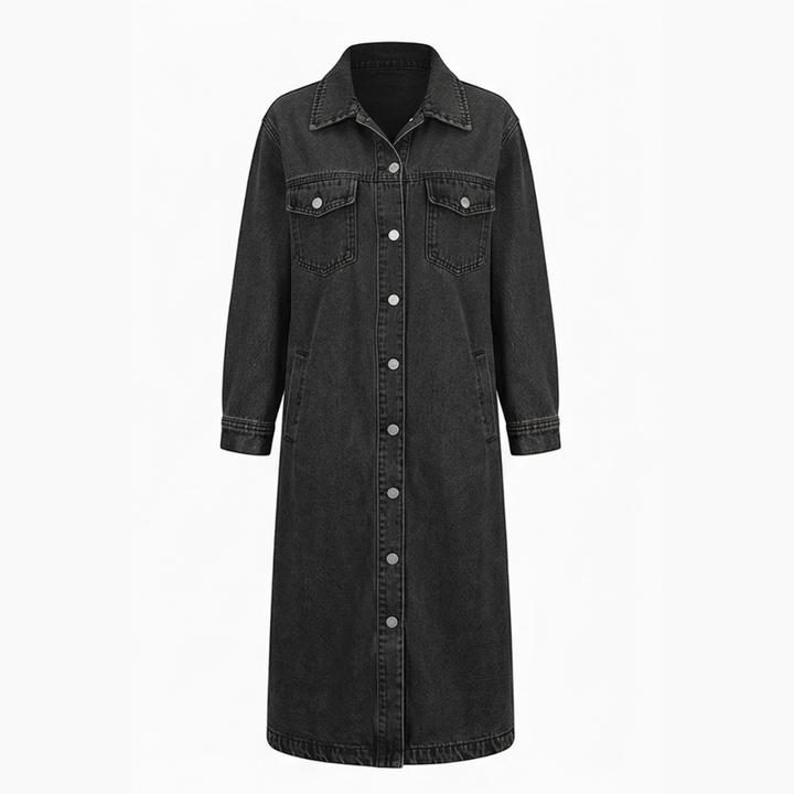 Denara™ – Longline Oversized Denim Coat