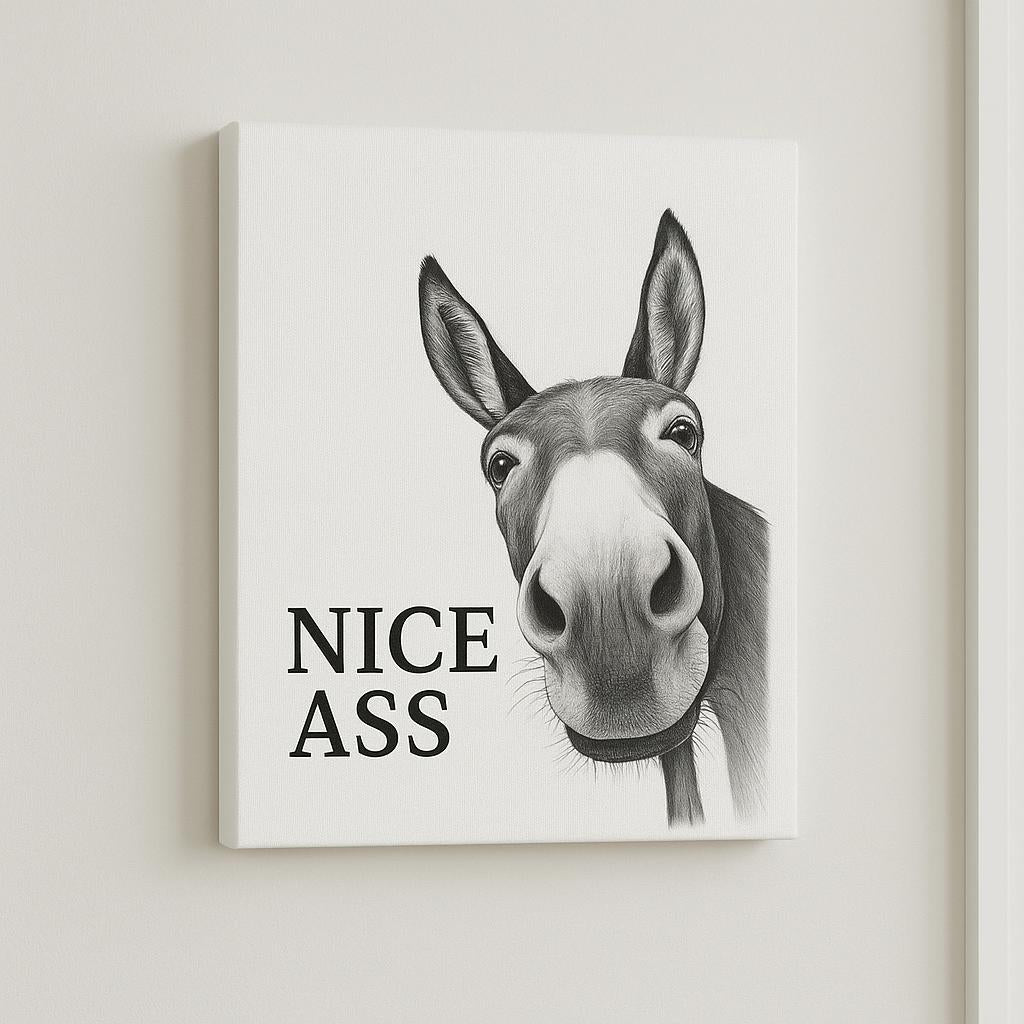 Gigglery™ – Funny Donkey Bathroom Wall Art