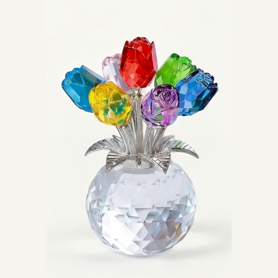Lumirose™ Crystal Rose Bouquet with Vase