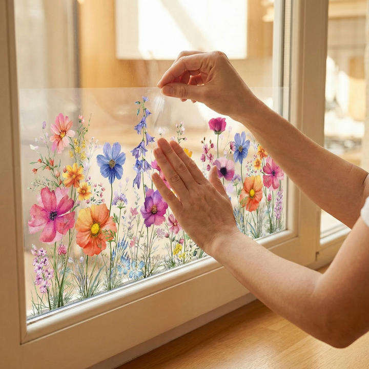 Florenza™ Watercolor Wildflower Window Clings