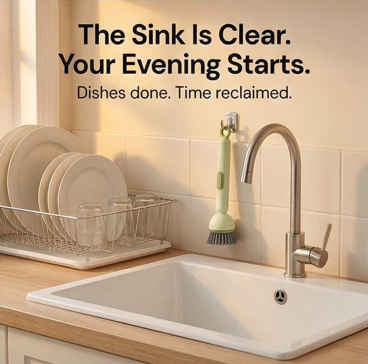 Sudspin™ – No Leak Dish Brush with Built In Soap Dispenser