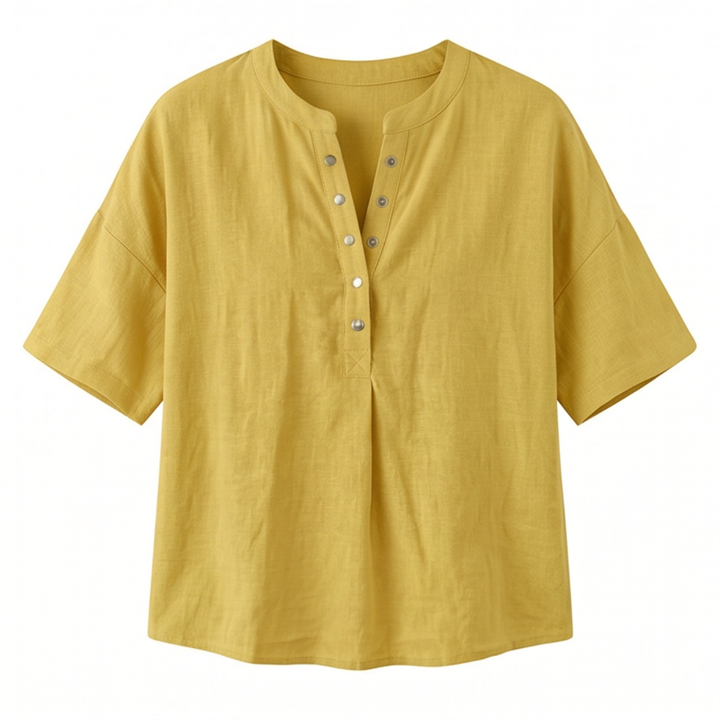 Lunavia™ – Effortless Henley Blouse