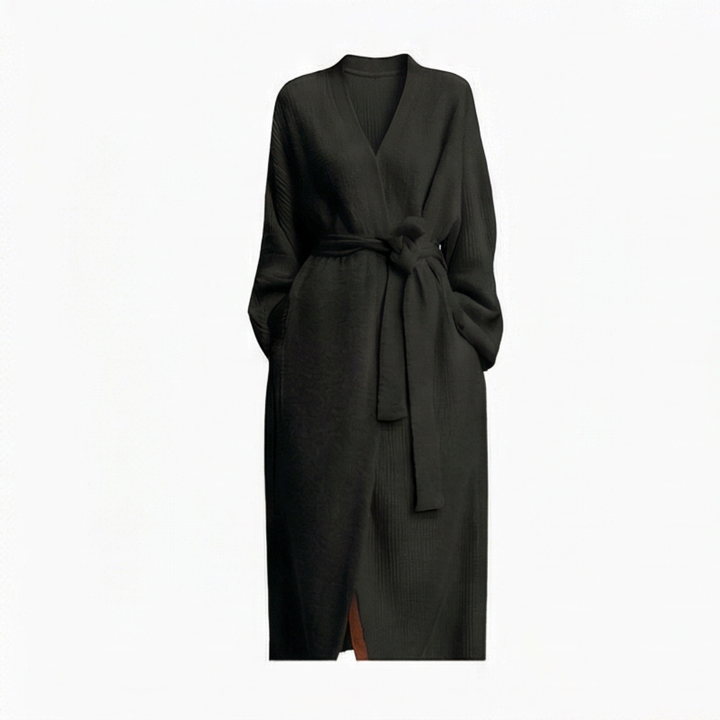 Velunna™ Full-Length Semi-Velvet Wrap Robe