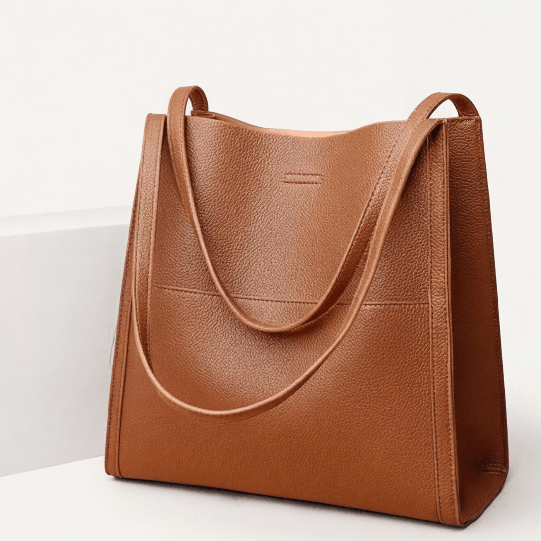 Solenne™ Soft Leather Shoulder Tote