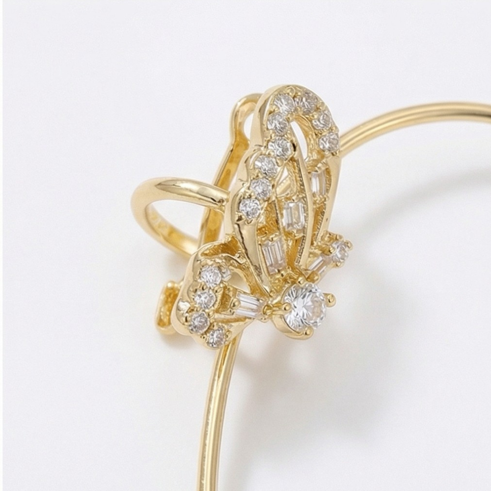 Ornata™ Sparkling Butterfly Ear Cuff with Tassels