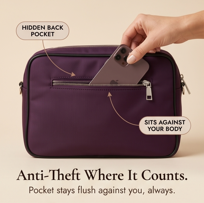 Carryella™ – Multi-Pocket Shoulder Bag with Anti-Theft Design