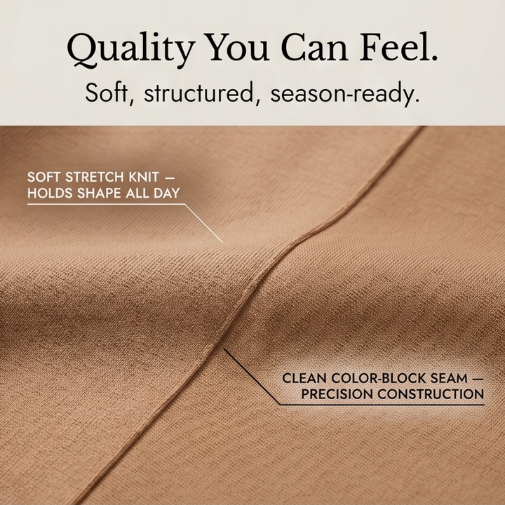 Lunavia™ Elegant Color-Block Peplum Set for Effortless Polish