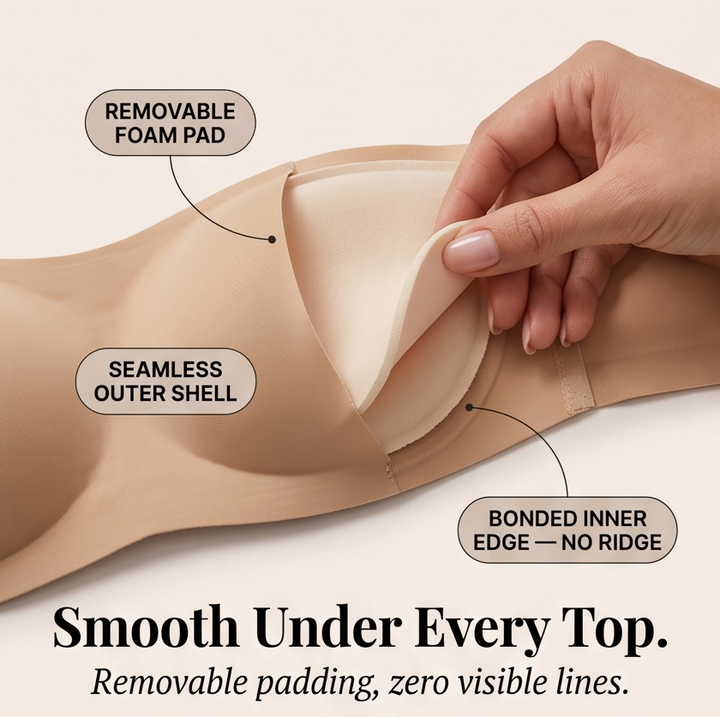 Stayva™ – Strapless Bra with Crossover Back